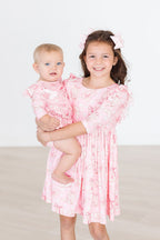 Howdy 3/4 Sleeve Flutter Twirl Bodysuit by Mila & Rose ®