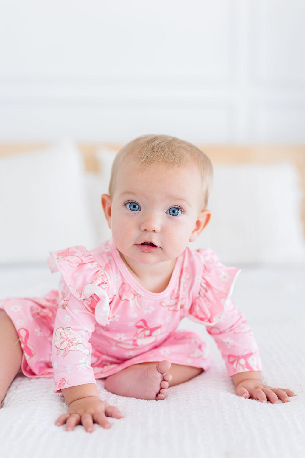 Howdy 3/4 Sleeve Flutter Twirl Bodysuit by Mila & Rose ®