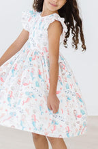 Mermaid Friends Flutter Sleeve Twirl Dress by Mila & Rose ®