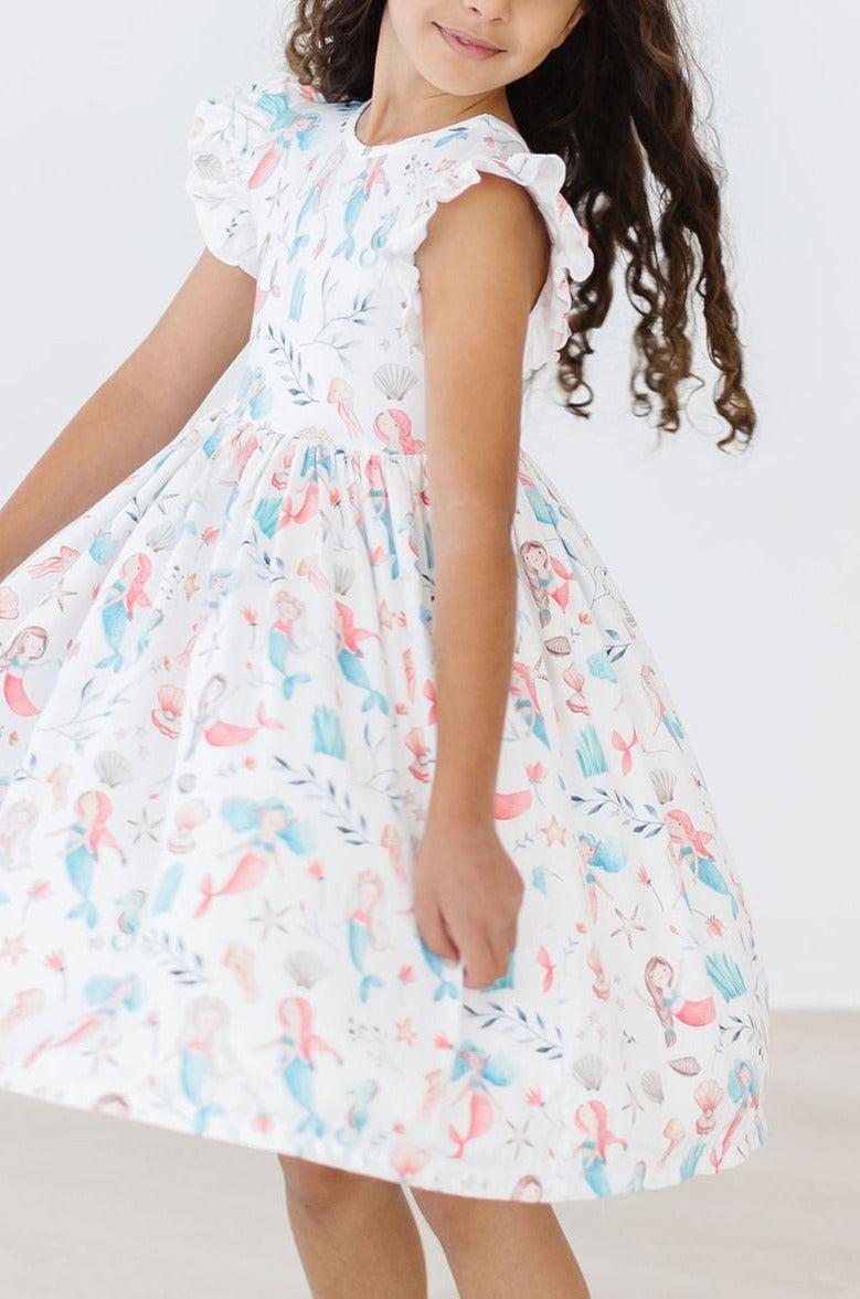 Mermaid Friends Flutter Sleeve Twirl Dress by Mila & Rose ®