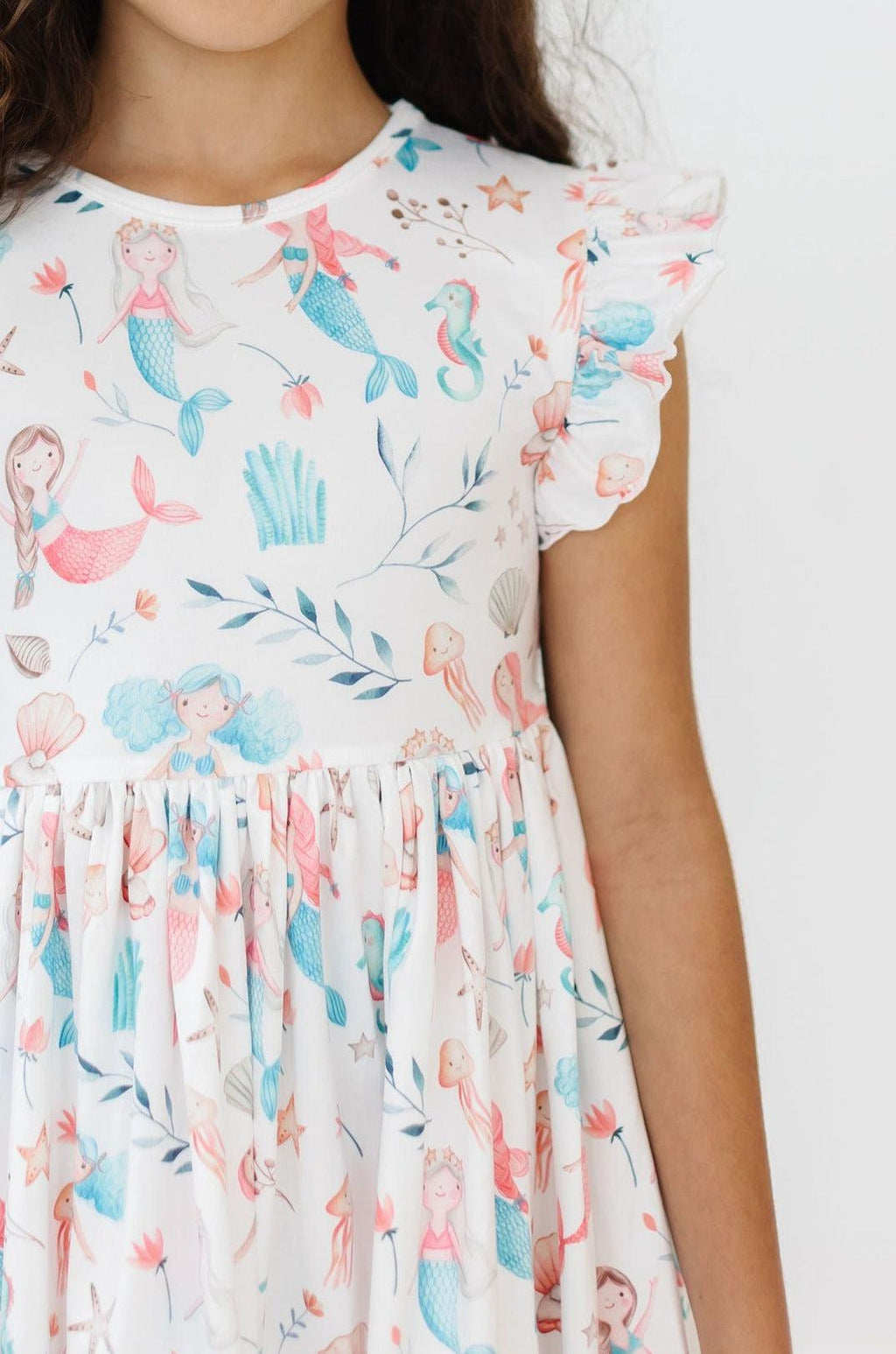 Mermaid Friends Flutter Sleeve Twirl Dress by Mila & Rose ®