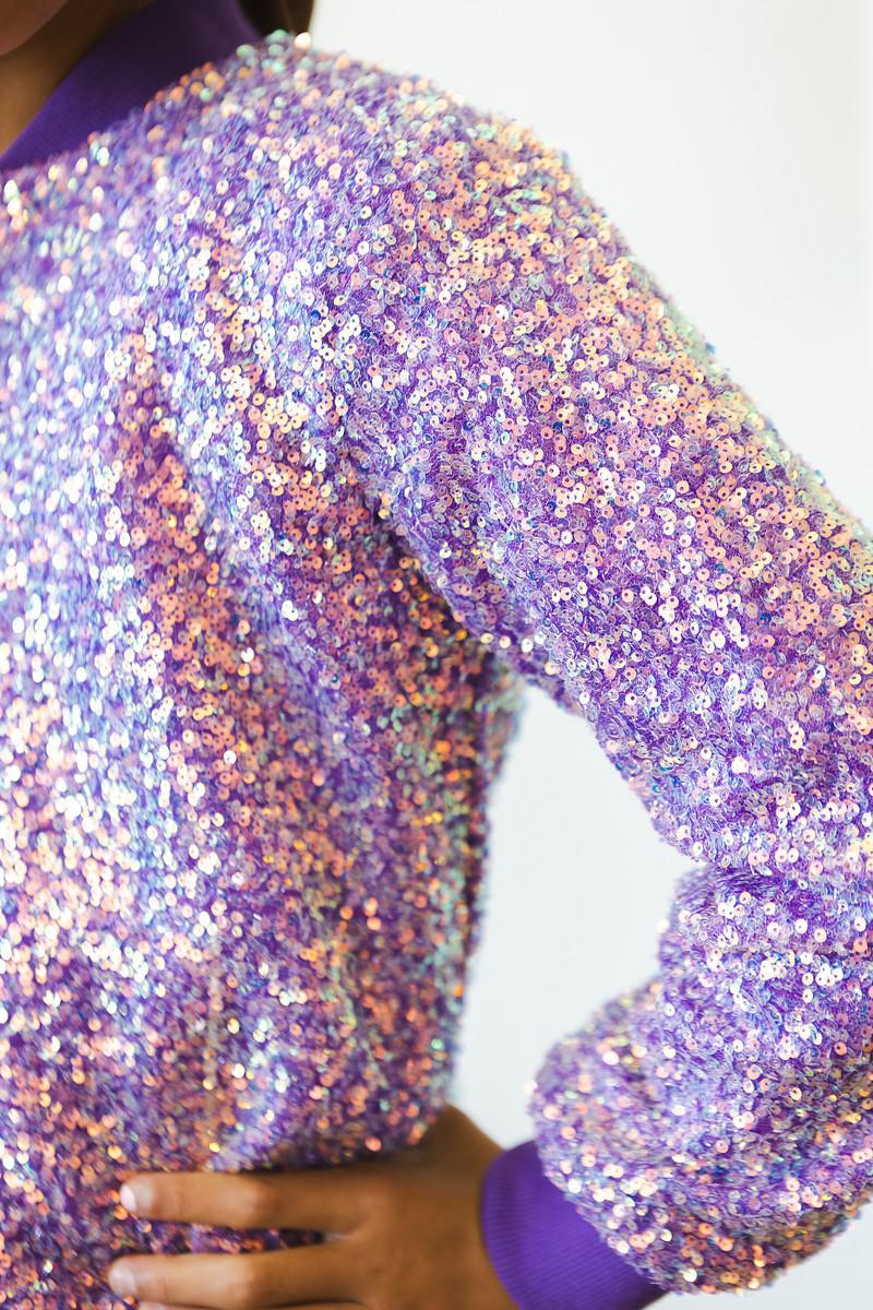 Purple Sequin Jacket by Mila & Rose ®
