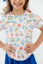 La Dolce Vita Ruffle Pocket Tee by Mila & Rose ®