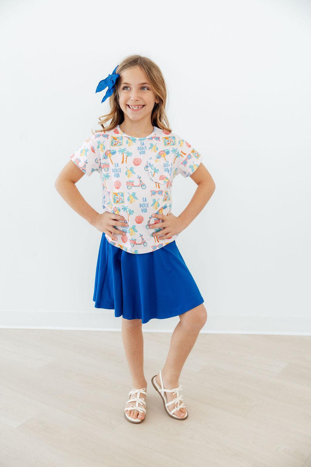 La Dolce Vita Ruffle Pocket Tee by Mila & Rose ®
