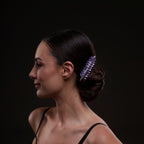 Elegant Lavander Crystal 2-Piece Hair Comb Set by Bridal Port