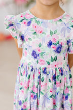 Lavender Love Flutter Sleeve Twirl Dress by Mila & Rose ®