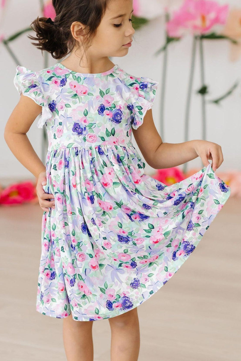 Lavender Love Flutter Sleeve Twirl Dress by Mila & Rose ®