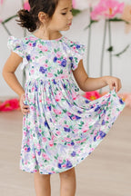 Lavender Love Flutter Sleeve Twirl Dress by Mila & Rose ®