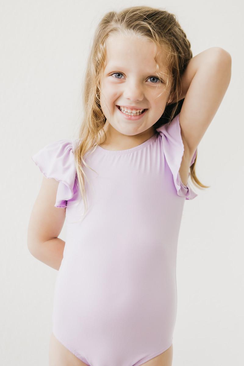 Lavender S/S Flutter Sleeve Leotard by Mila & Rose ®
