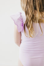 Lavender S/S Flutter Sleeve Leotard by Mila & Rose ®