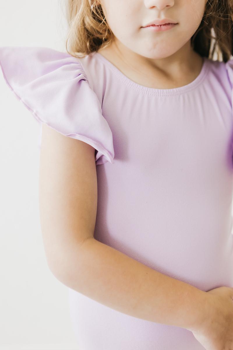 Lavender S/S Flutter Sleeve Leotard by Mila & Rose ®
