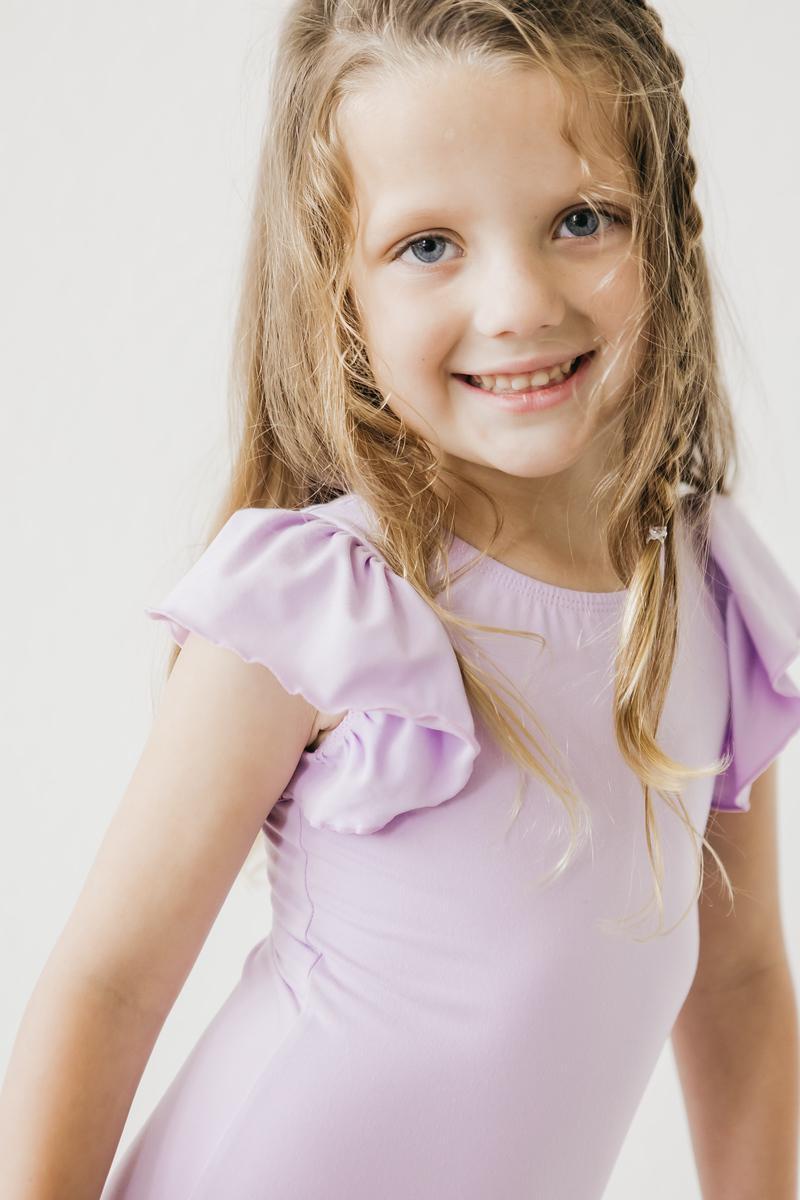 Lavender S/S Flutter Sleeve Leotard by Mila & Rose ®