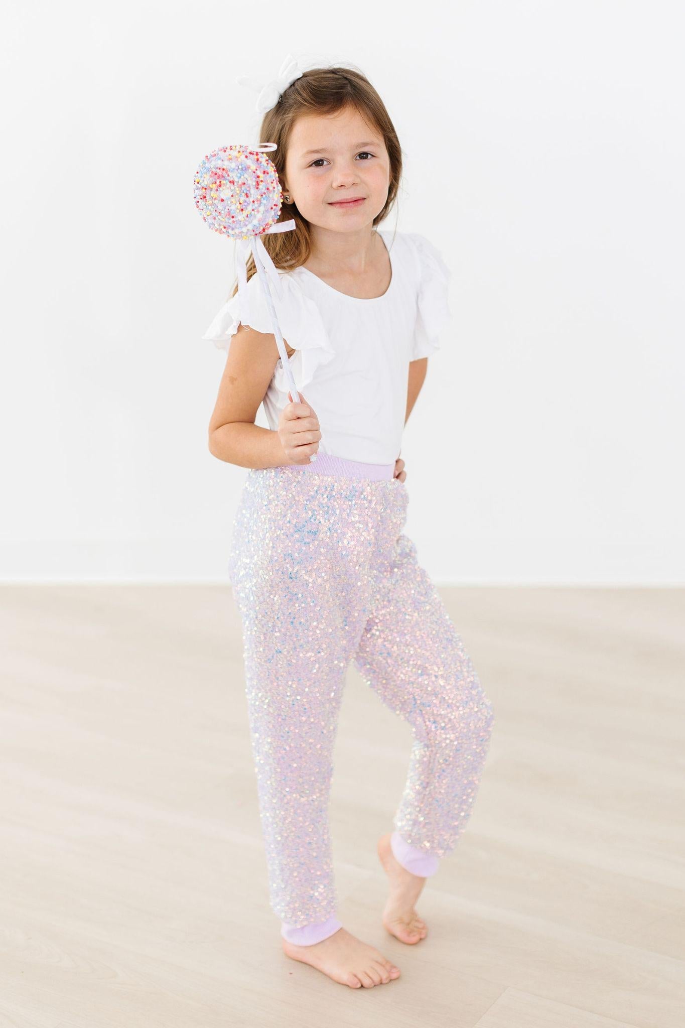 Lavender Sequin Joggers by Mila & Rose ®