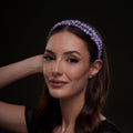 Lavender Crystal Beaded Hairband by Bridal Port