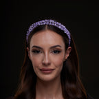 Lavender Crystal Beaded Hairband by Bridal Port