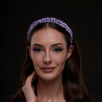 Lavender Crystal Beaded Hairband by Bridal Port