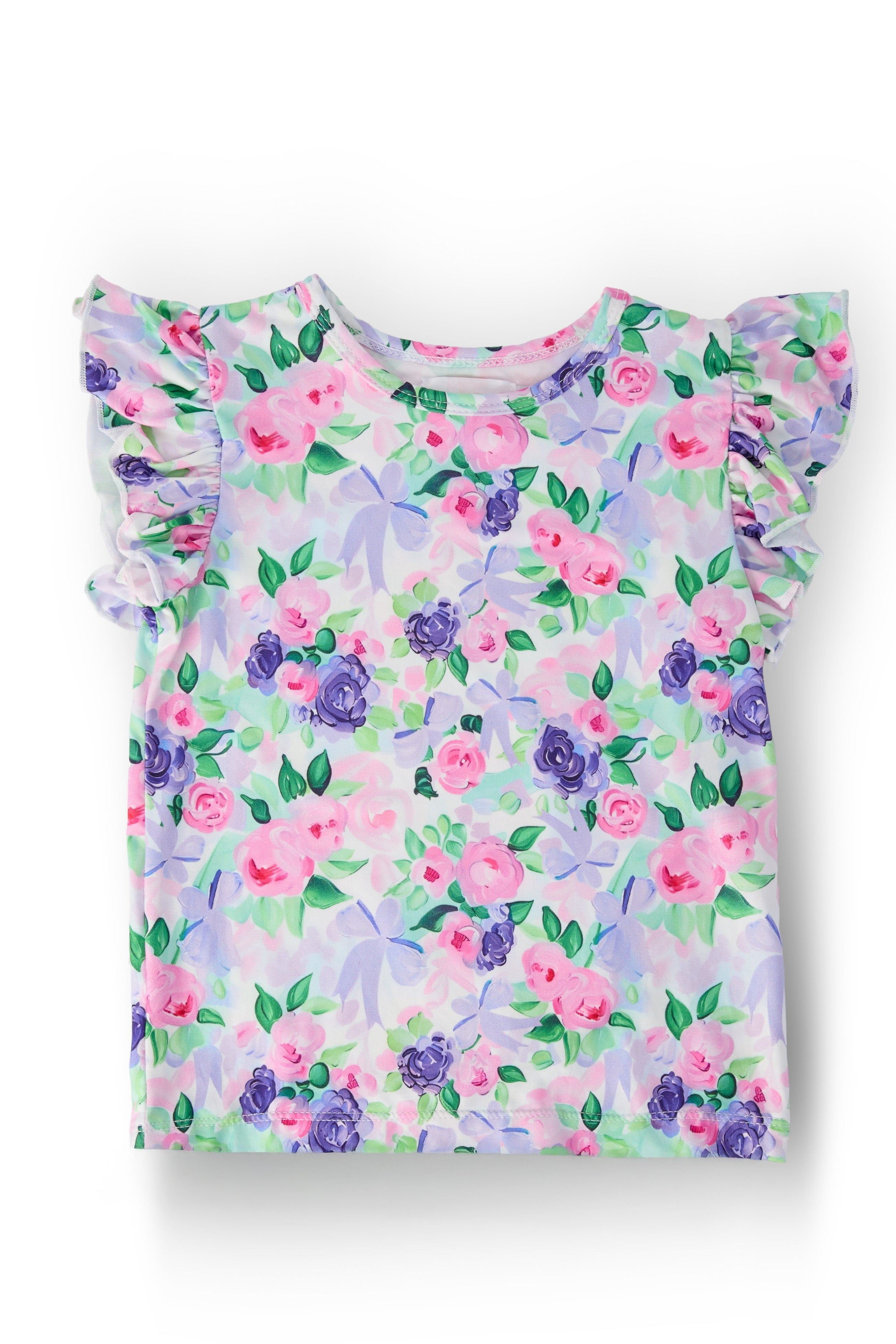 Lavender Love S/S Ruffle Tee by Mila & Rose ®