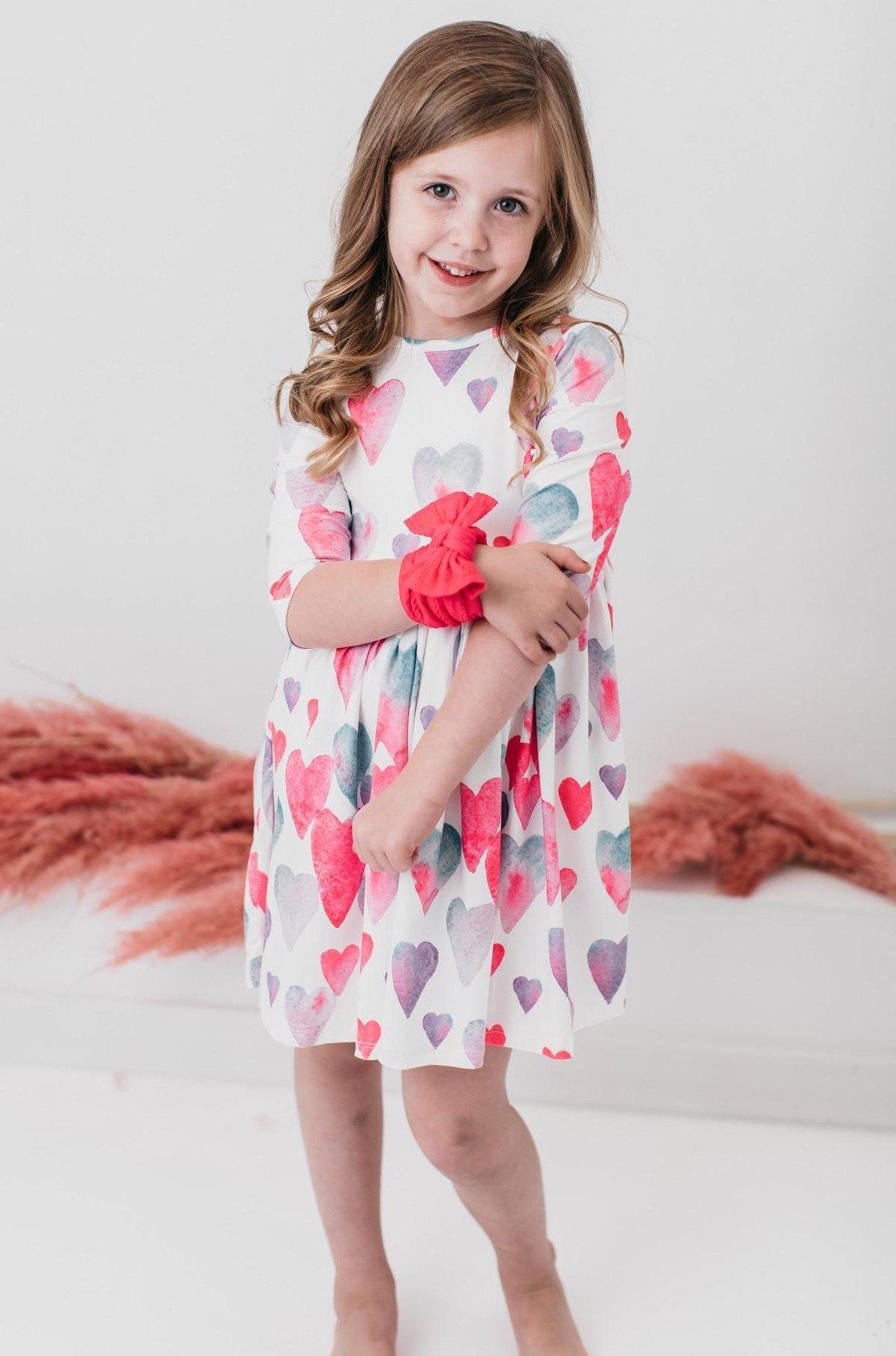 Light Hearted 3/4 Sleeve Pocket Twirl Dress by Mila & Rose ®