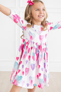 Light Hearted 3/4 Sleeve Pocket Twirl Dress by Mila & Rose ®