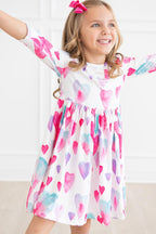 Light Hearted 3/4 Sleeve Pocket Twirl Dress by Mila & Rose ®