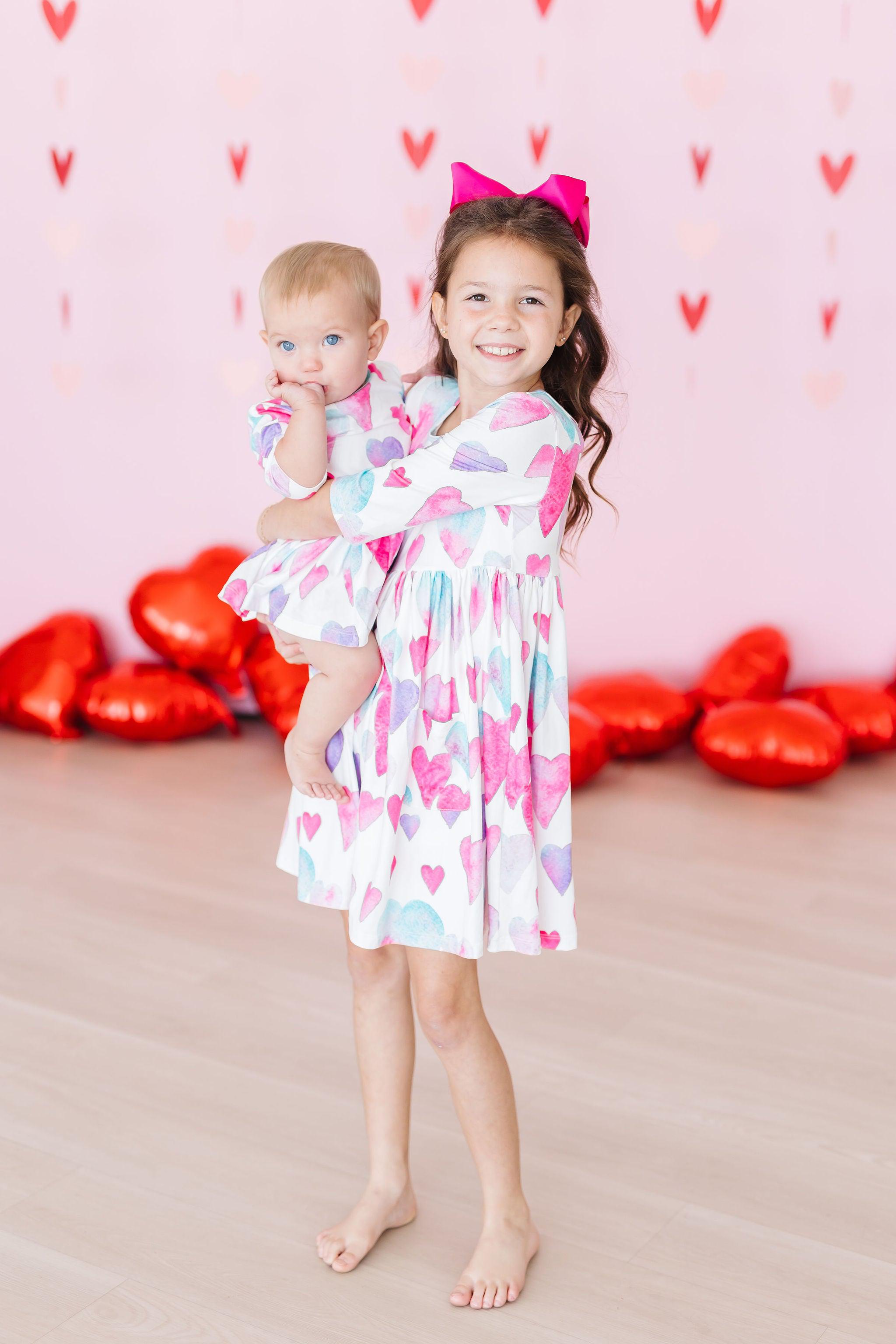 Light Hearted 3/4 Sleeve Twirl Bodysuit by Mila & Rose ®