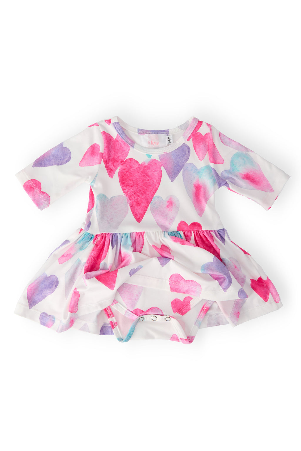 Light Hearted 3/4 Sleeve Twirl Bodysuit by Mila & Rose ®