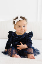 Light Navy Velvet Tutu Bodysuit by Mila & Rose ®
