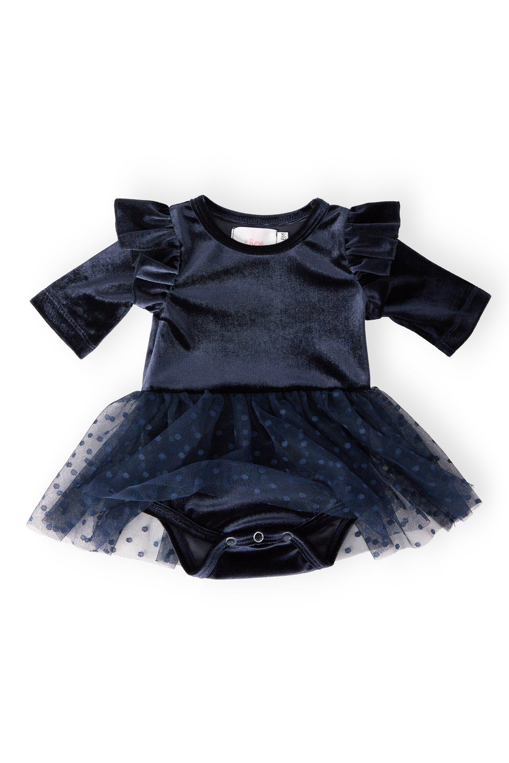 Light Navy Velvet Tutu Bodysuit by Mila & Rose ®