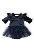 Light Navy Velvet Tutu Bodysuit by Mila & Rose ®