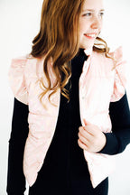 SALE Light Pink Checker Puffer Vest by Mila & Rose ®