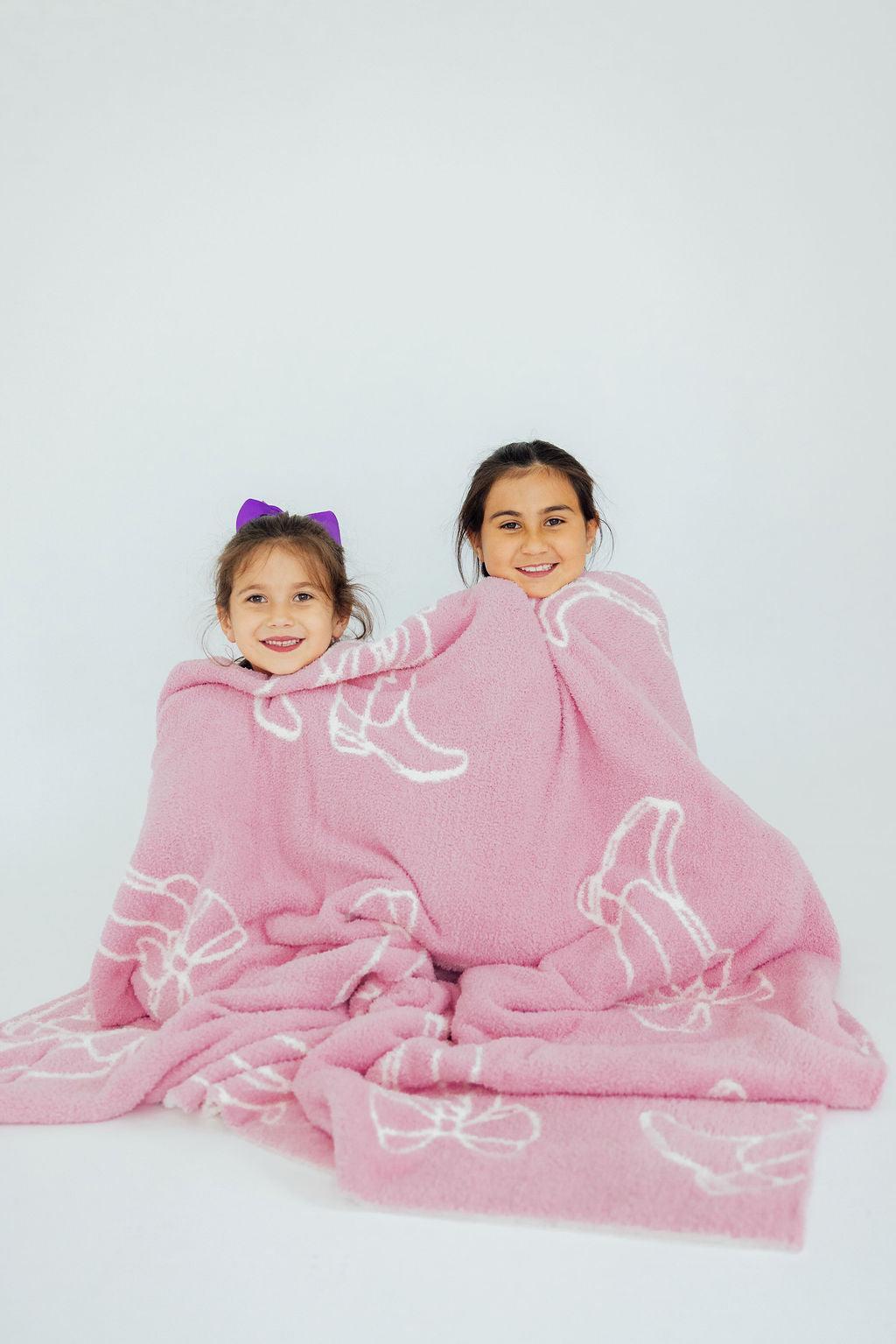 Light Pink Cowgirl Cozy Blanket by Mila & Rose ®
