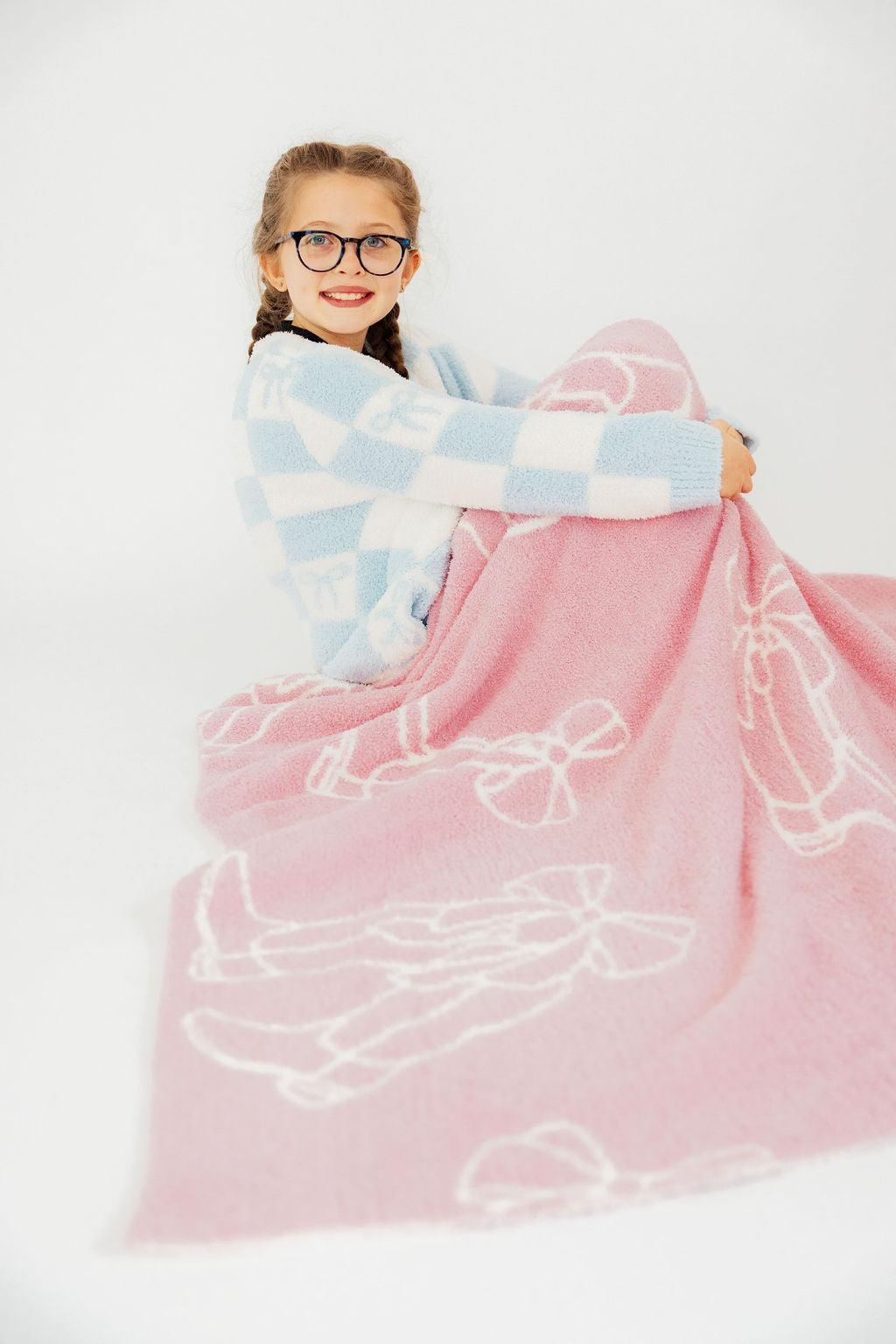Light Pink Cowgirl Cozy Blanket by Mila & Rose ®