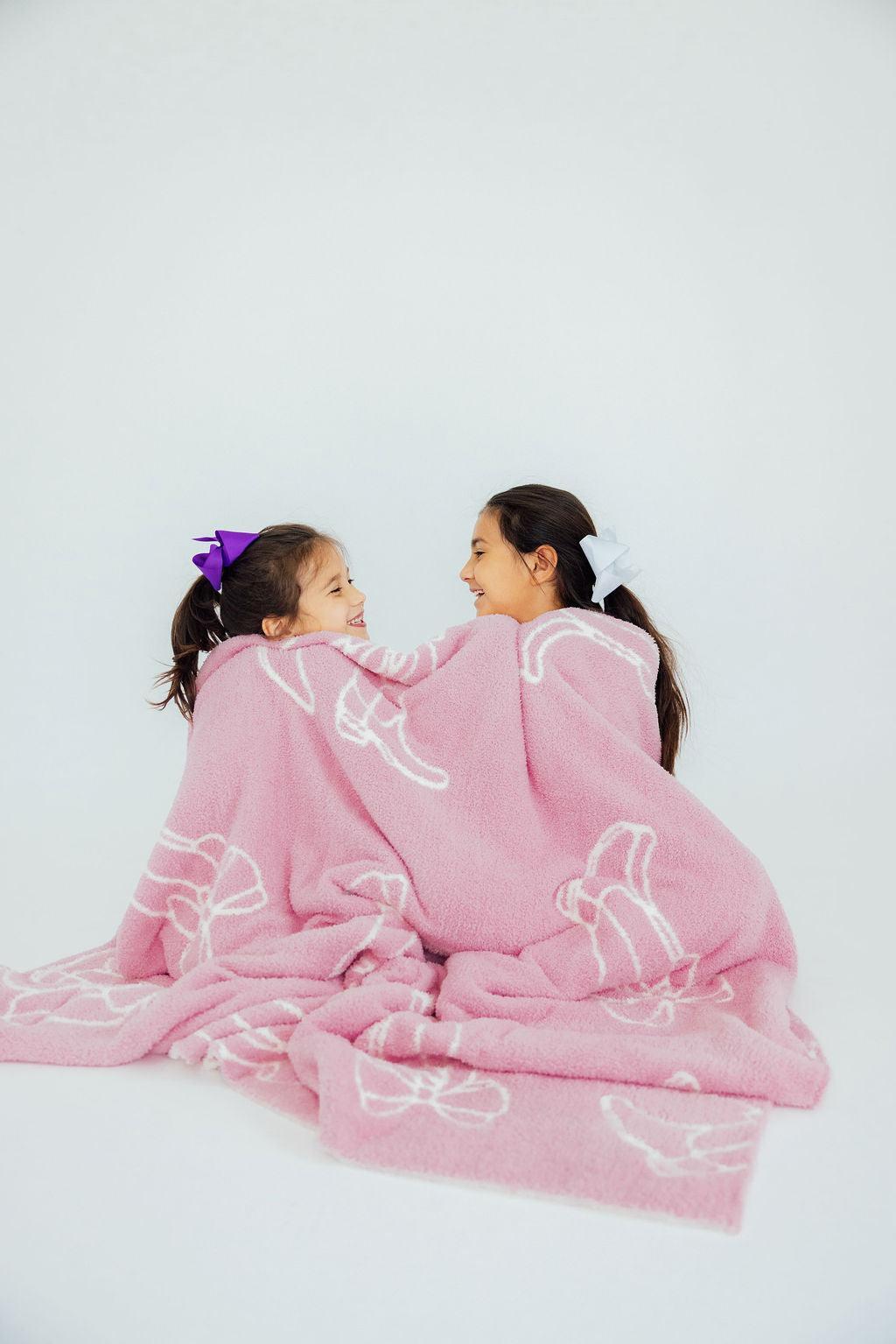 Light Pink Cowgirl Cozy Blanket by Mila & Rose ®