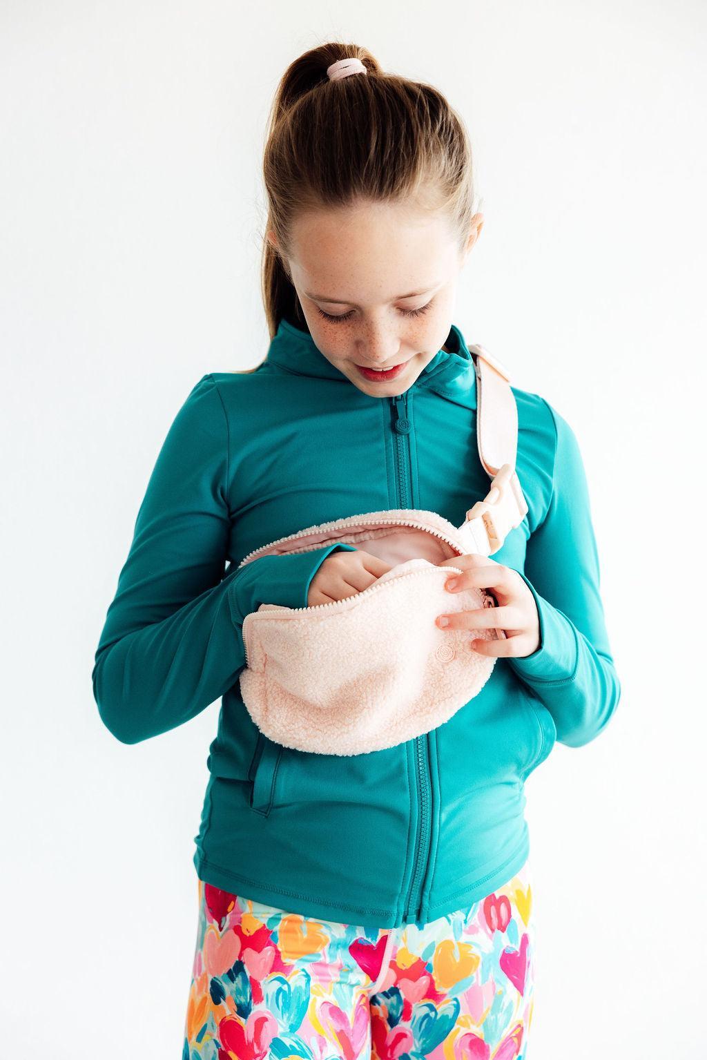 Light Pink Fleece Belt Bag by Mila & Rose ®