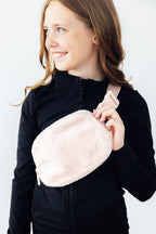 Light Pink Fleece Belt Bag by Mila & Rose ®