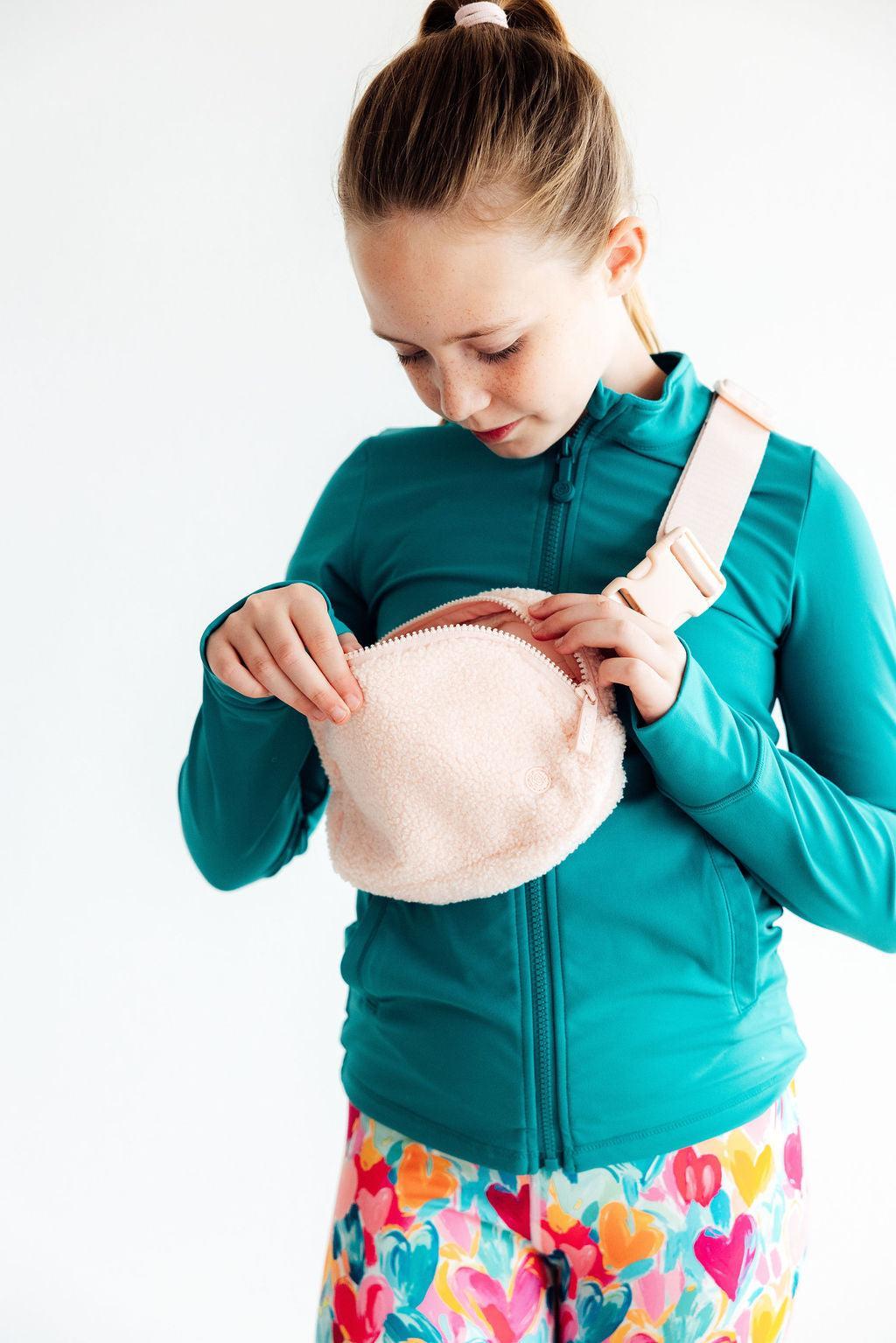Light Pink Fleece Belt Bag by Mila & Rose ®