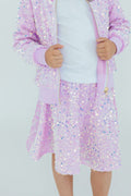 Lilac Velvet Sequin Twirl Skort by Mila & Rose ®