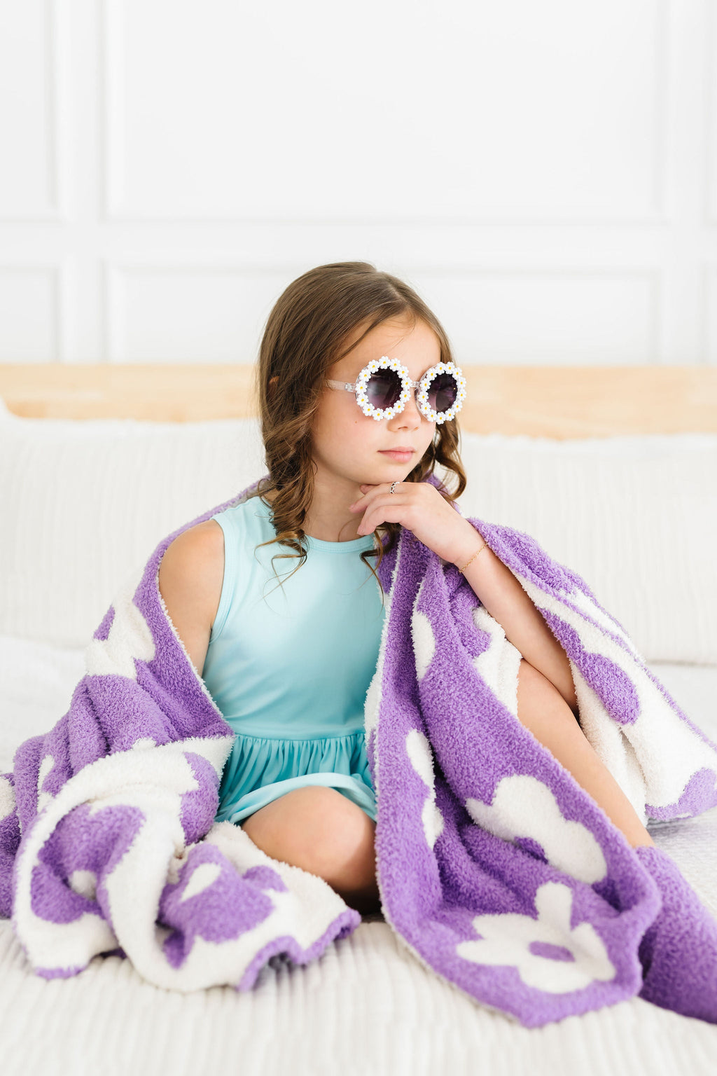 Lilac/Coconut Flower Cozy Blanket by Mila & Rose ®