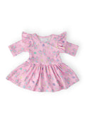 Little Bow Peeps 3/4 Sleeve Twirl Flutter Bodysuit by Mila & Rose ®