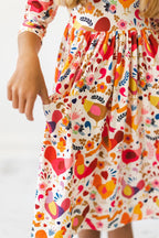 Little Red Hen 3/4 Sleeve Pocket Twirl Dress by Mila & Rose ®