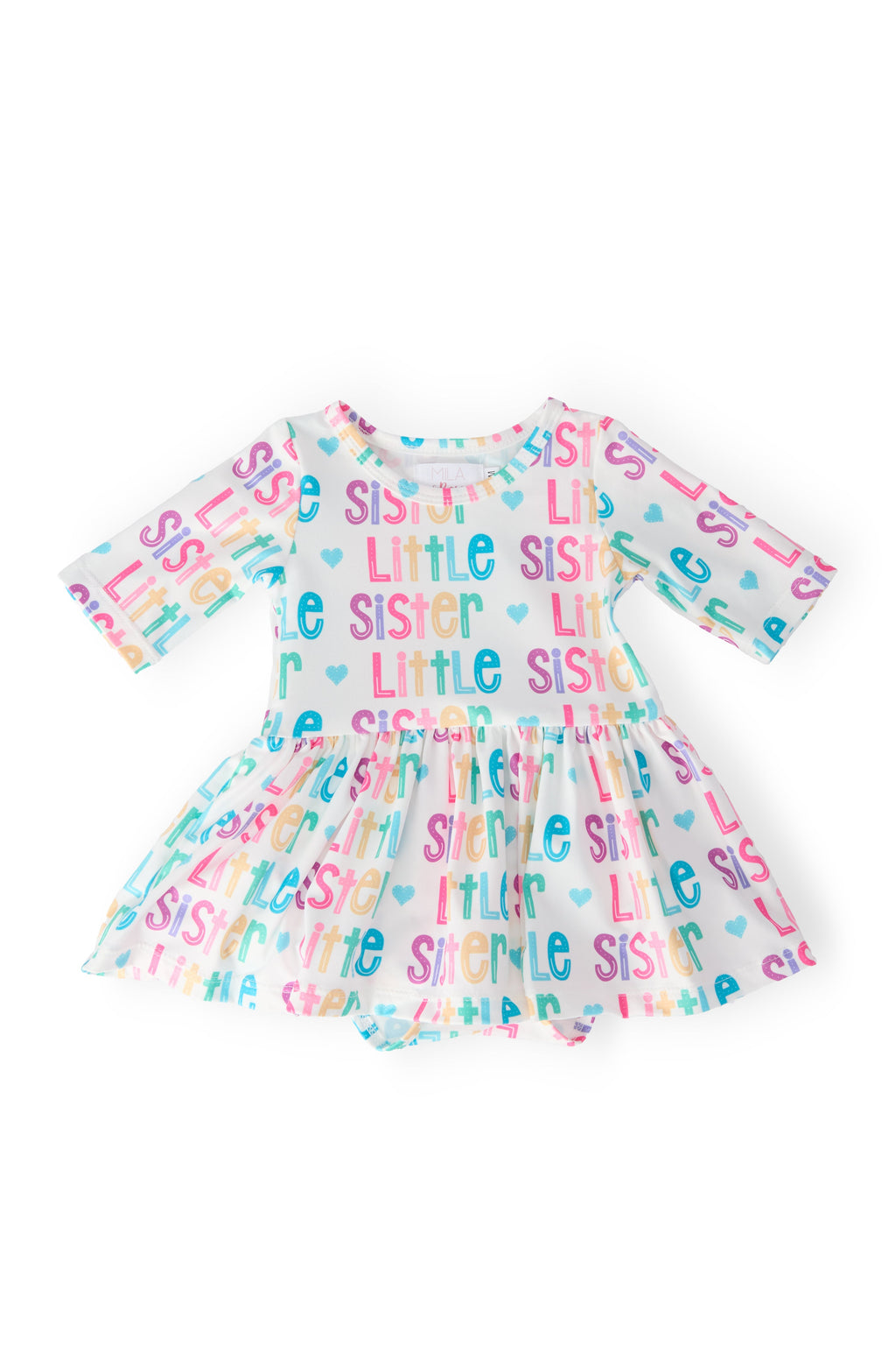 Little Sister 3/4 Sleeve Twirl Bodysuit by Mila & Rose ®