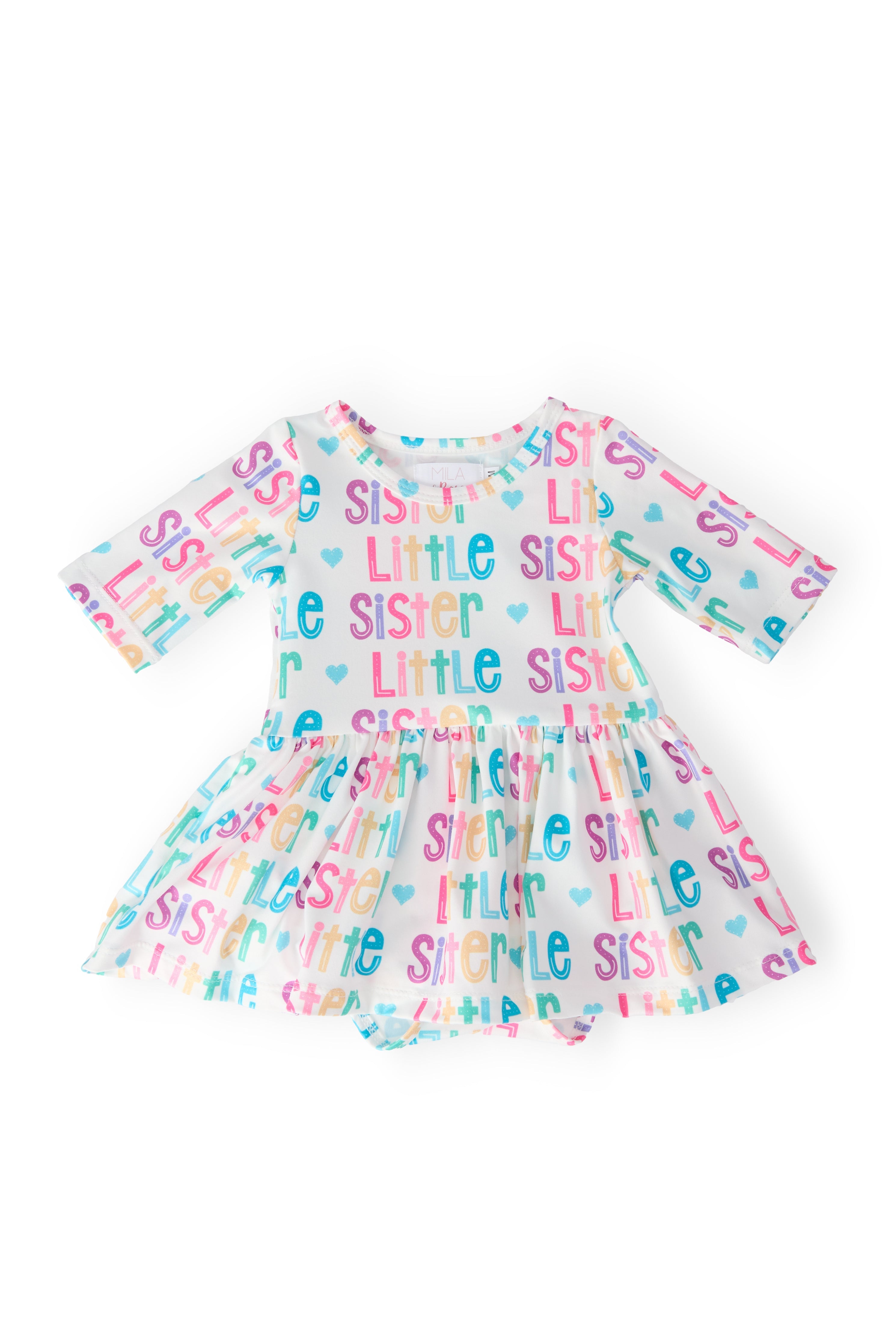 Little Sister 3/4 Sleeve Twirl Bodysuit by Mila & Rose ®