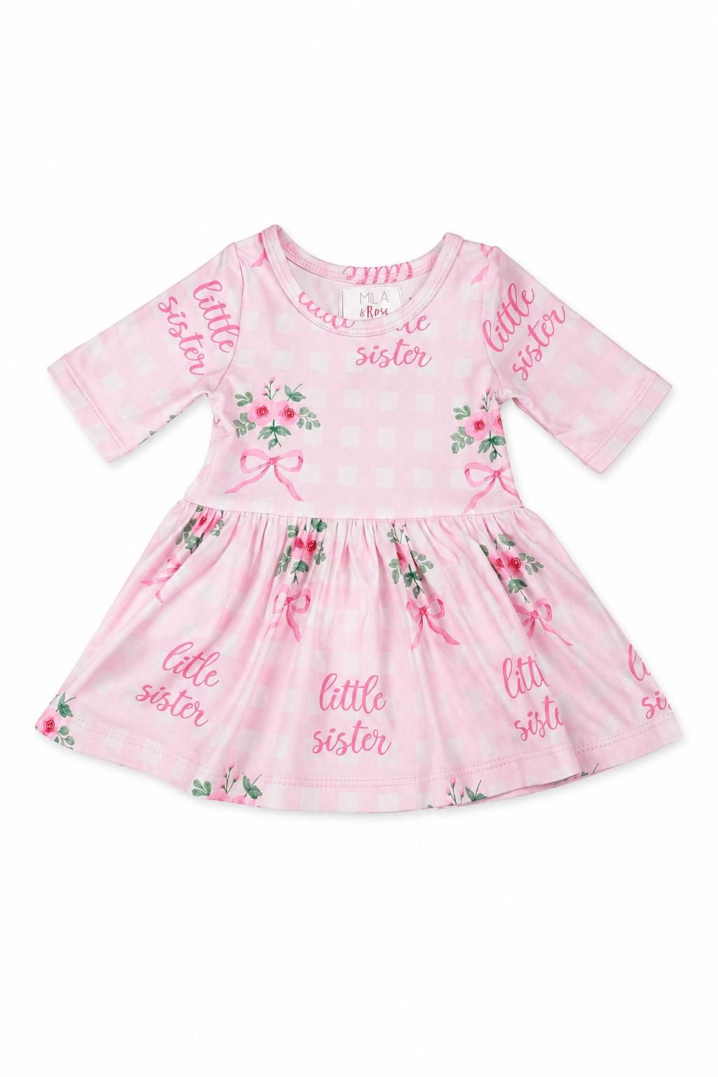 Little Sister Floral 3/4 Twirl Bodysuit by Mila & Rose ®