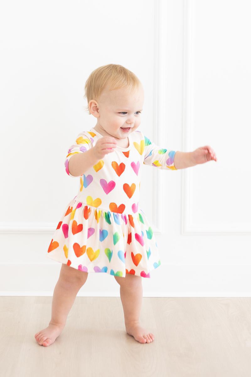Lotta Love 3/4 Sleeve Twirl Bodysuit by Mila & Rose ®