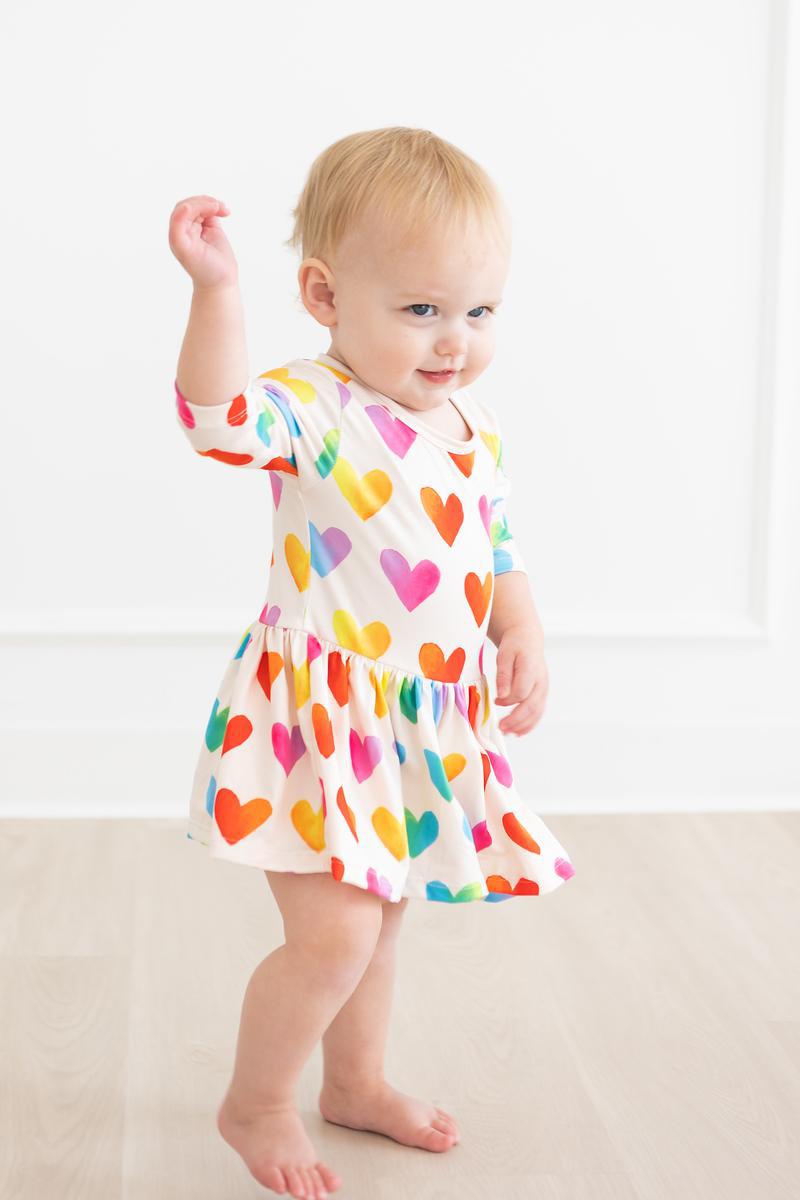 Lotta Love 3/4 Sleeve Twirl Bodysuit by Mila & Rose ®