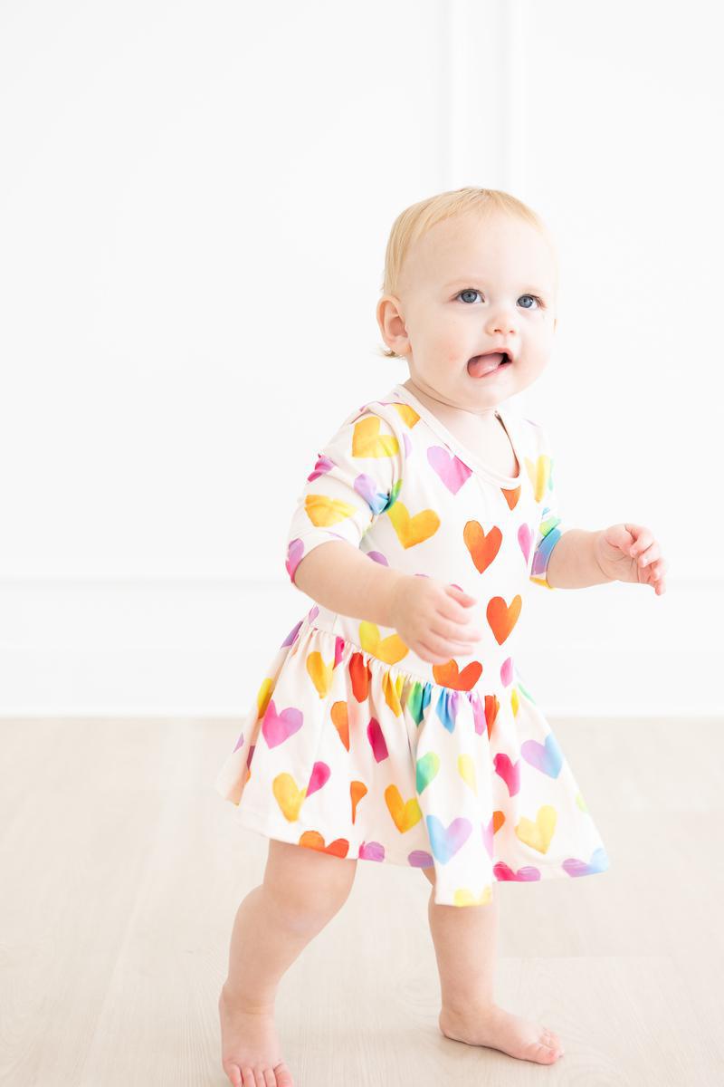 Lotta Love 3/4 Sleeve Twirl Bodysuit by Mila & Rose ®