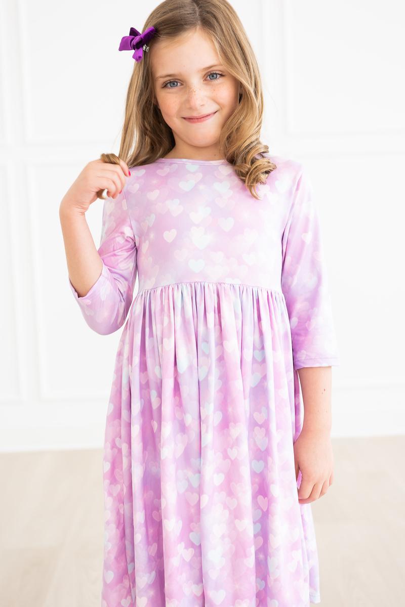 Love Story 3/4 Sleeve Pocket Twirl Dress by Mila & Rose ®