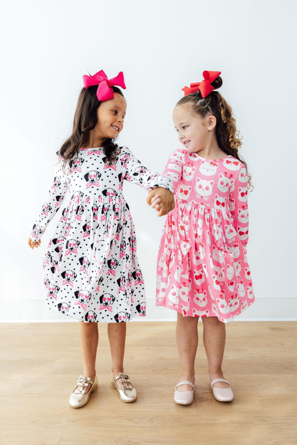 Love You Spots L/S Pocket Twirl Dress by Mila & Rose ®