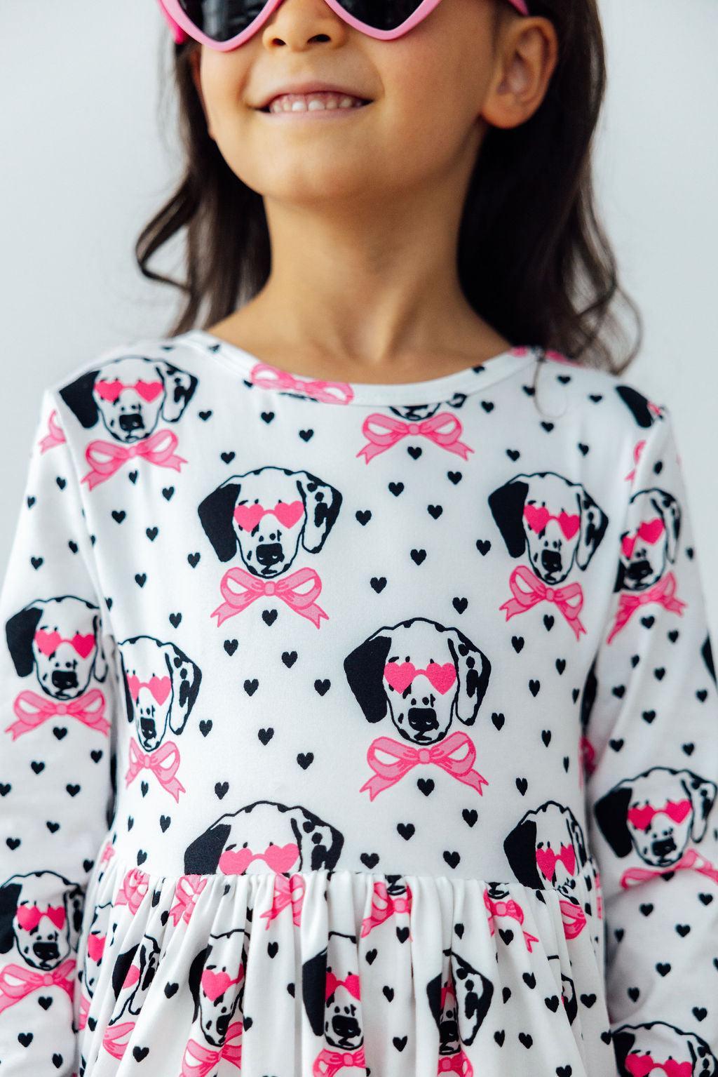 Love You Spots L/S Pocket Twirl Dress by Mila & Rose ®