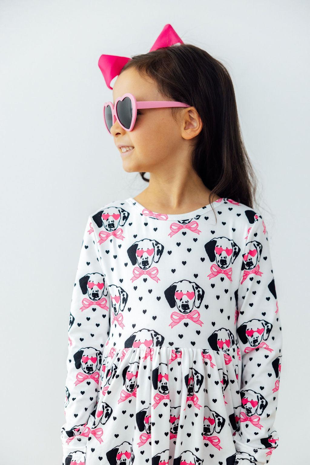 Love You Spots L/S Pocket Twirl Dress by Mila & Rose ®